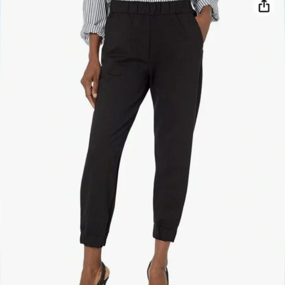 Velvet Graham & Spencer Monterey Hi-Rise Pull On Crop Ankle Jogger Pants Black